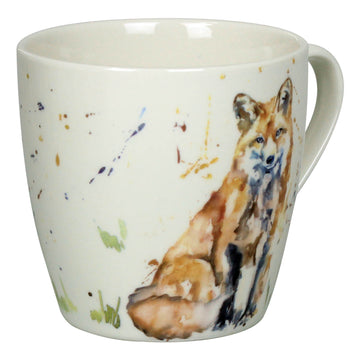 350ml Fine China Mug - Watercolour Fox