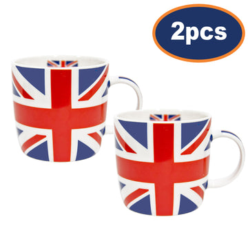 2Pcs 175ml Union Jack Ceramic Mug