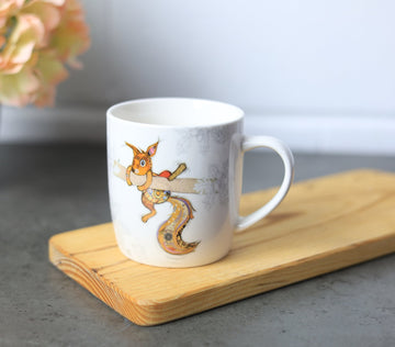 350ml Fine China Bug Art Sammy Squirrel Coffee Mug
