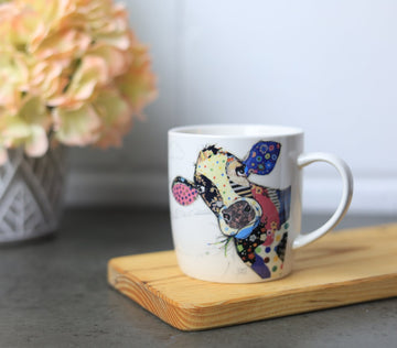 350ml Fine China Bug Art Connie Cow Coffee Mug