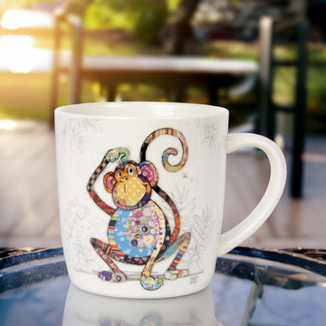 350ml Bug Art Monty Monkey Ceramic Mug