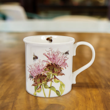 300ml Bee-tanical Bergamot Floral Design Ceramic Mug