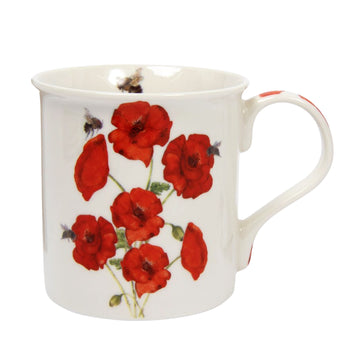 300ml Bee-tanical Poppy Flower Design Ceramic Mug