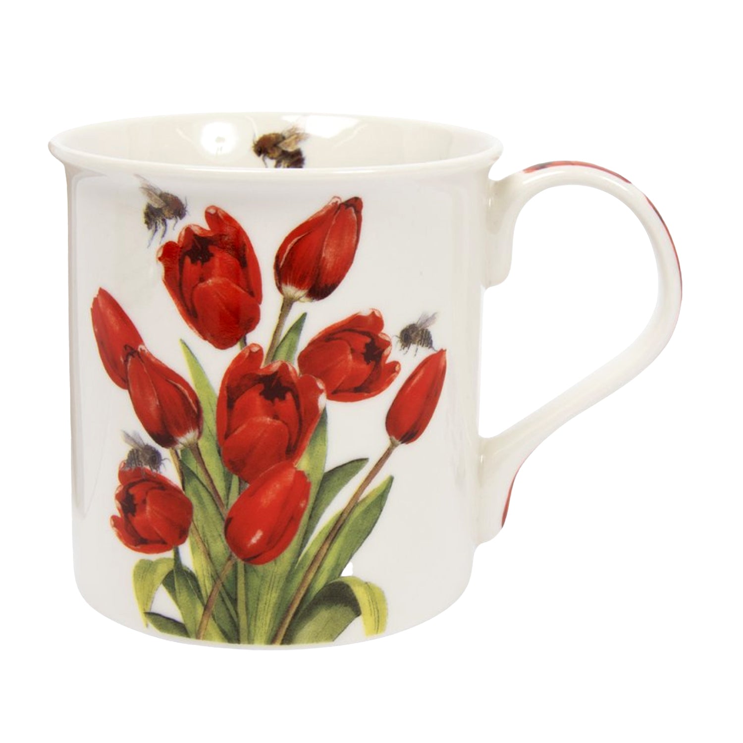 300ml Bee-tanical Tulip Floral Design Ceramic Mug