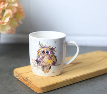 350ml Fine China Bug Art Otto Owl Coffee Mug