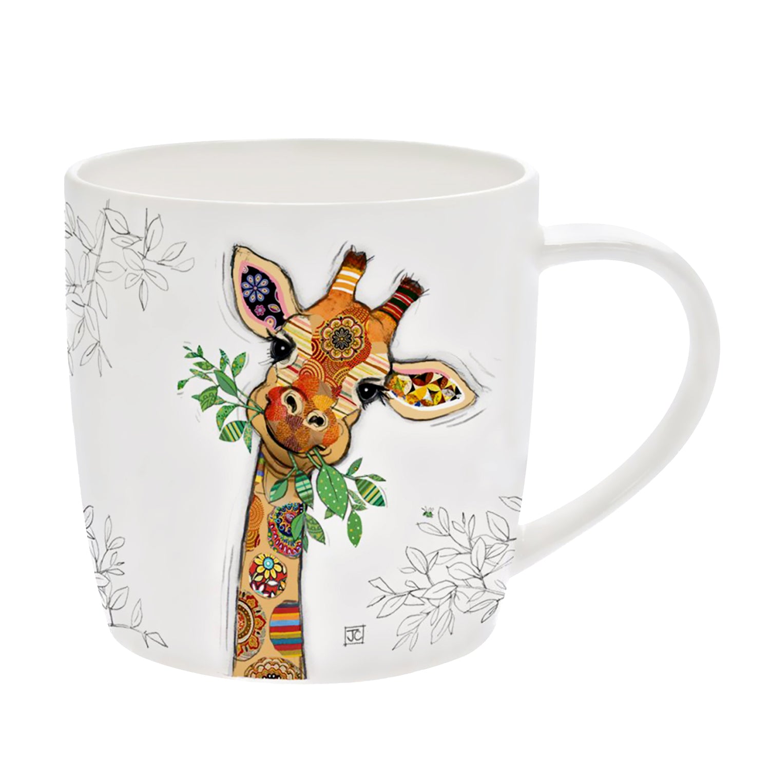 350ml Fine China Bug Art Gina Giraffe Coffee Mug