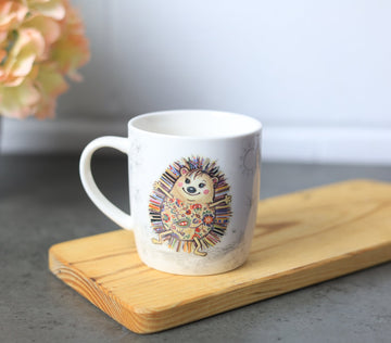 350ml Fine China Bug Art Hattie Hedgehog Coffee Mug