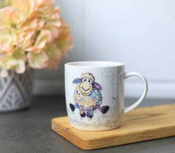 350ml Fine China Bug Art Sasha Sheep Coffee Mug