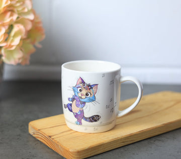 350ml Fine China Bug Art Keira Kitten Coffee Mug