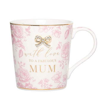 250ml Ceramic Pink With Love To a Fabulous Mum Madelaine Coffee Mug Gift
