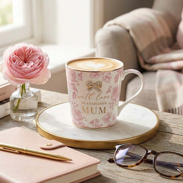 5Pcs 250ml Ceramic Pink With Love To a Fabulous Mum Madelaine Coffee Mug Gift