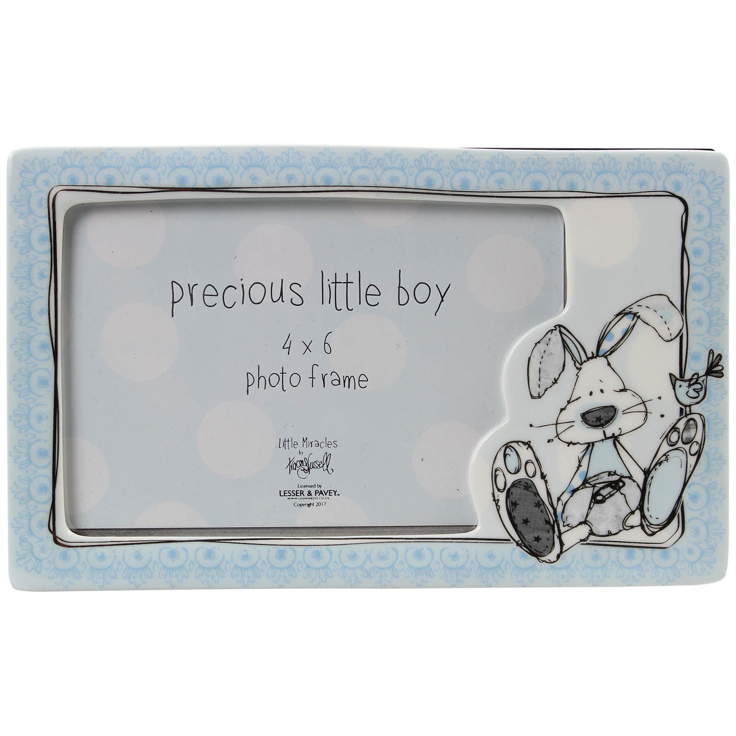 Little Miracles Baby Boy Blue Ceramic Picture Frame