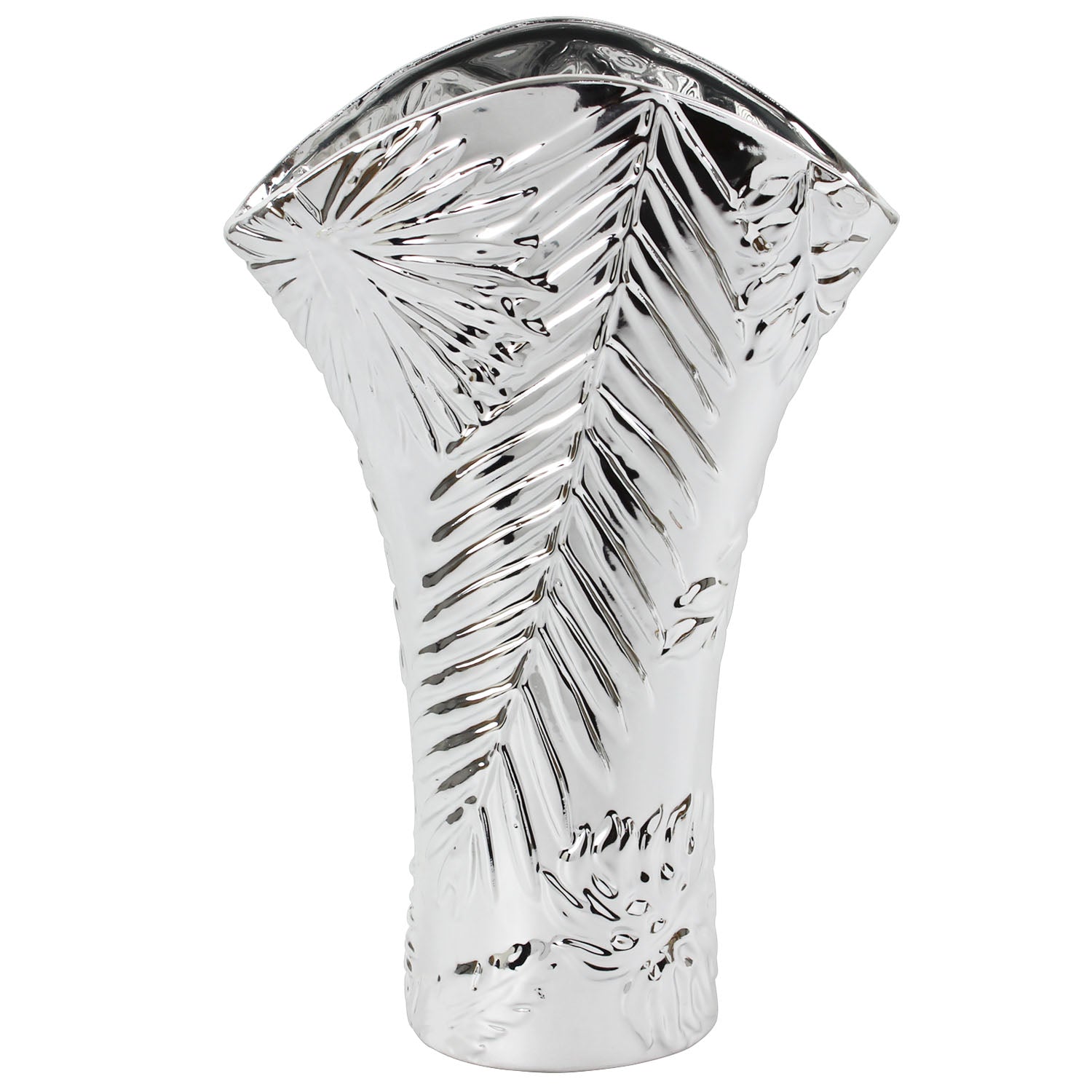 29cm Silver Ceramic Flower Vase