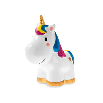 Small Ceramic Unicorn Money Cash Coin Box