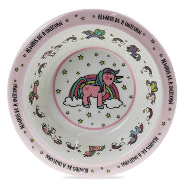 Pink Food Bowl for Kids - Unicorn