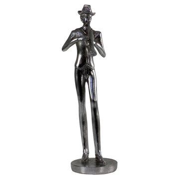 Silver Trumpeteer Sculpture Art Decor