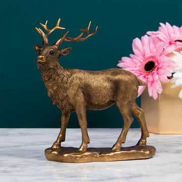 Reflections Bronze Stag Resin Figurine