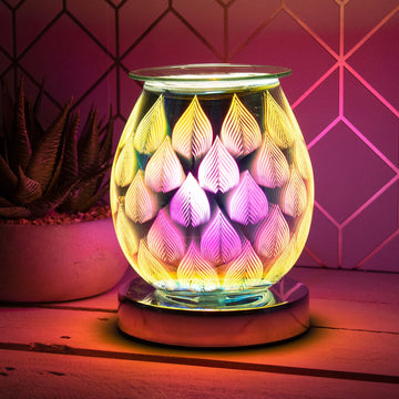 Oval 3D Flames Wax Melt Burner Touch Lamp