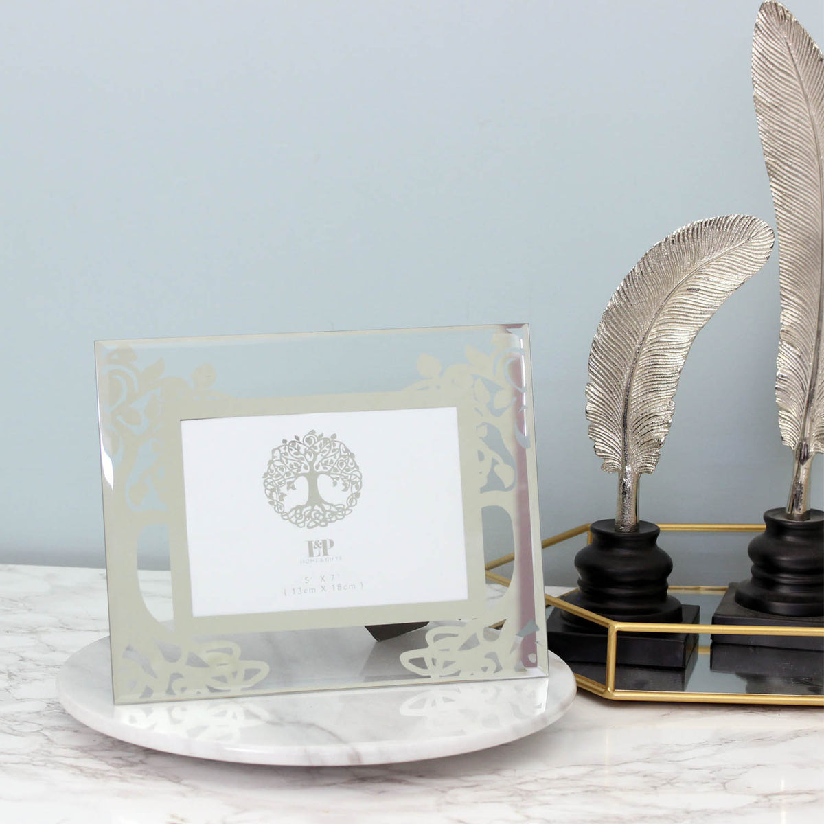 7x5inch Mirrored Tree of Life Picture Frame