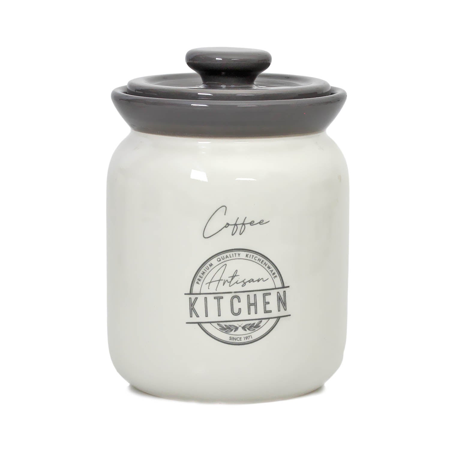 Artisan Kitchen Ceramic Coffee Canister Jar