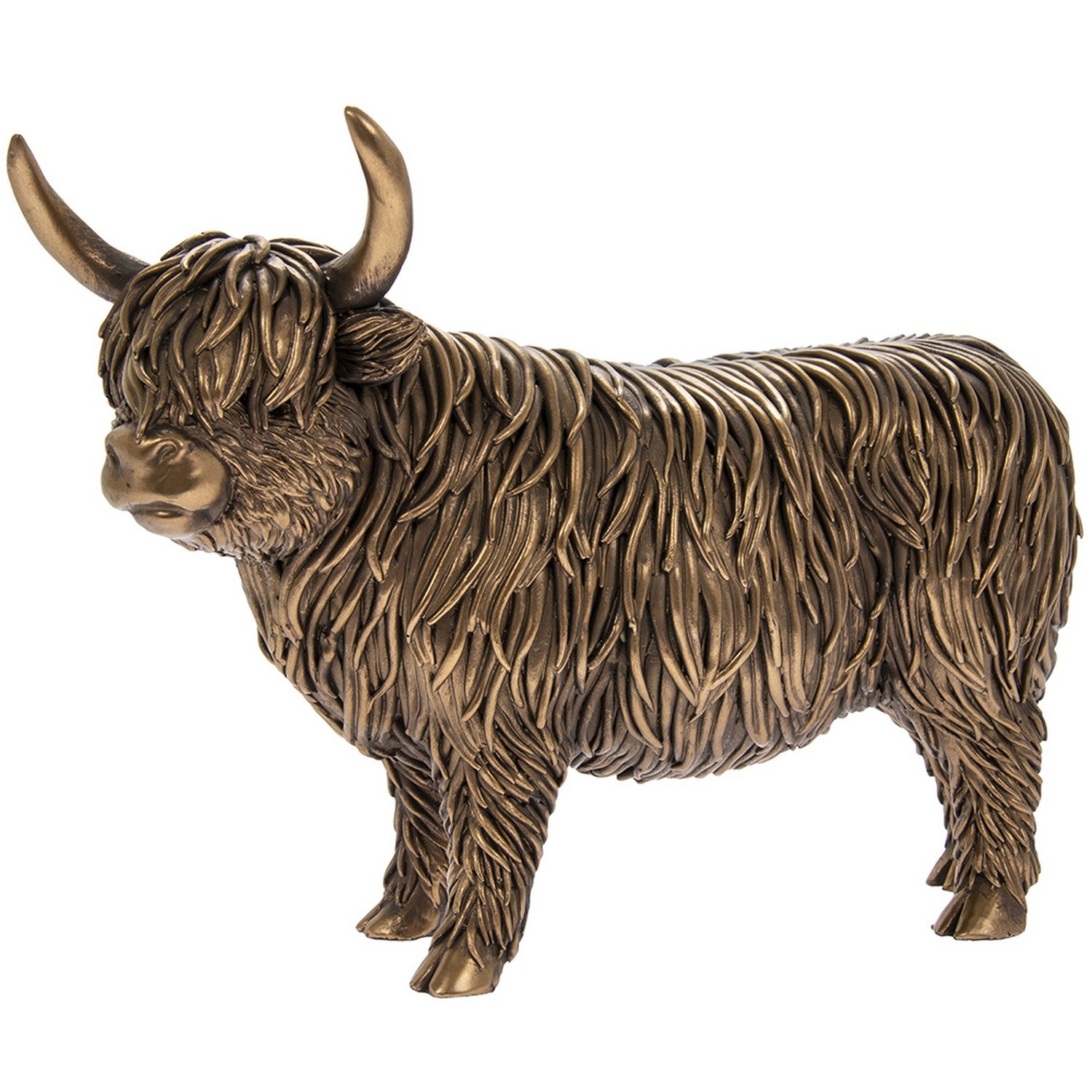 Reflections 18cm Bronzed Highland Cow Figurine