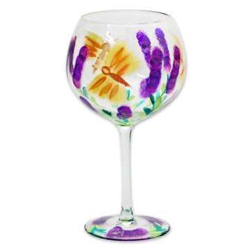 Lynsey Johnstone Hand Painted Cocktail Gin Glass Dragonfly