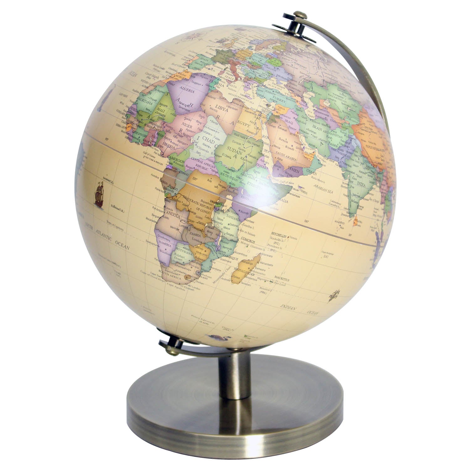 Small Vintage World Map Globe