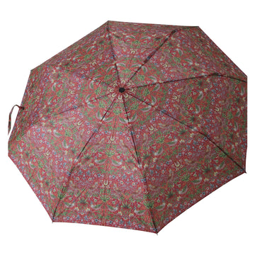 Strawberry Thief Red William Morris Lightweight Umbrella