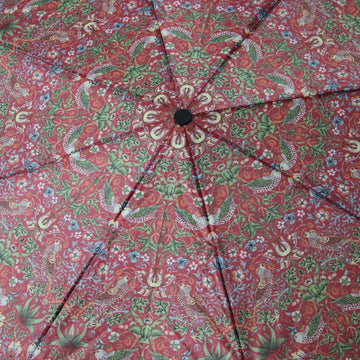 Strawberry Thief Red William Morris Lightweight Umbrella