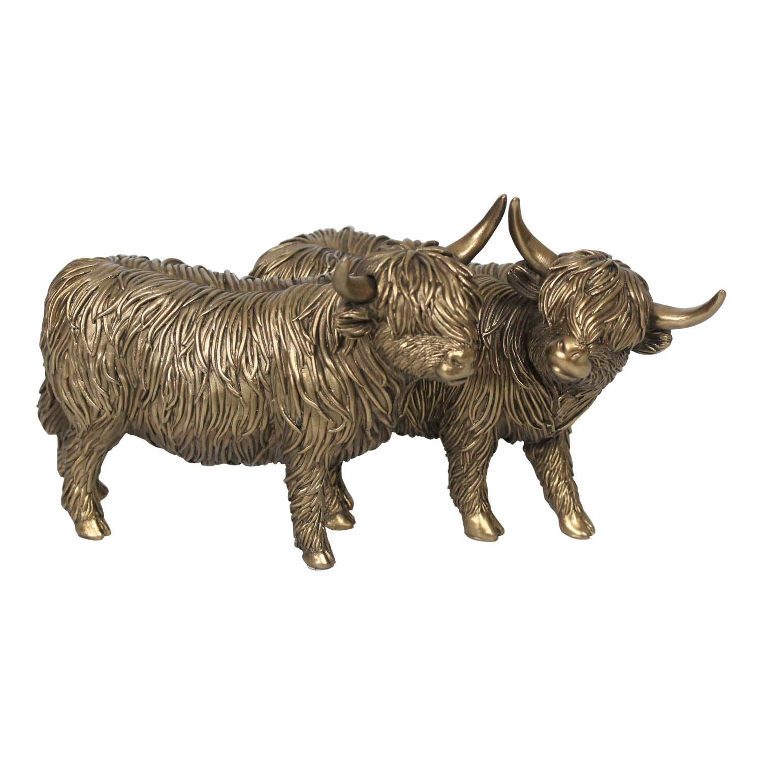 Bronze Highland Cows Ornament