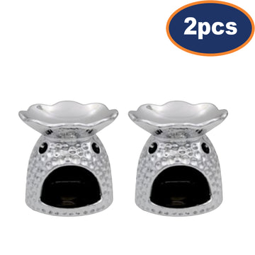 2Pcs Silver Sparkle Oil Burner