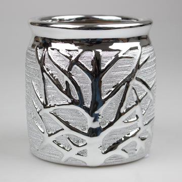 Medium Silver Art Woodland Planter