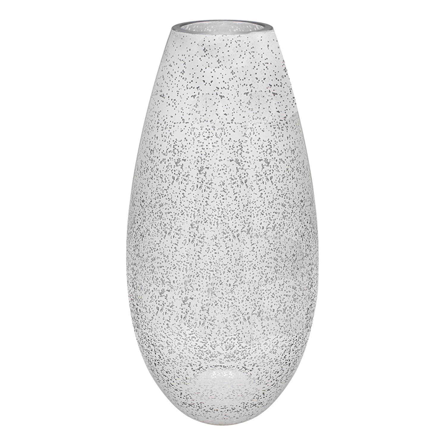 40cm Silver Mirrored Sparkle Vase