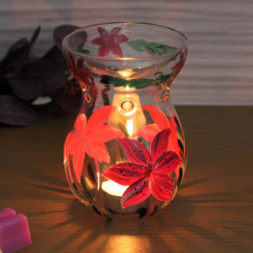 Glass Tealight Holder Wax Oil Warmer Design Cup Style