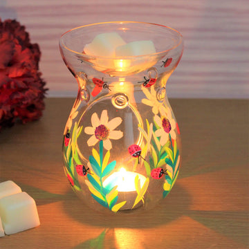 Set of 4  Oil Burner/Wax Warmer - Floral