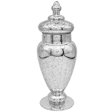 Decorative Glass Vase Silver 40 Cm Flower Arrangement