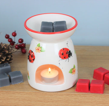 Lady Birds Flower Ceramic Wax Melt Warmer