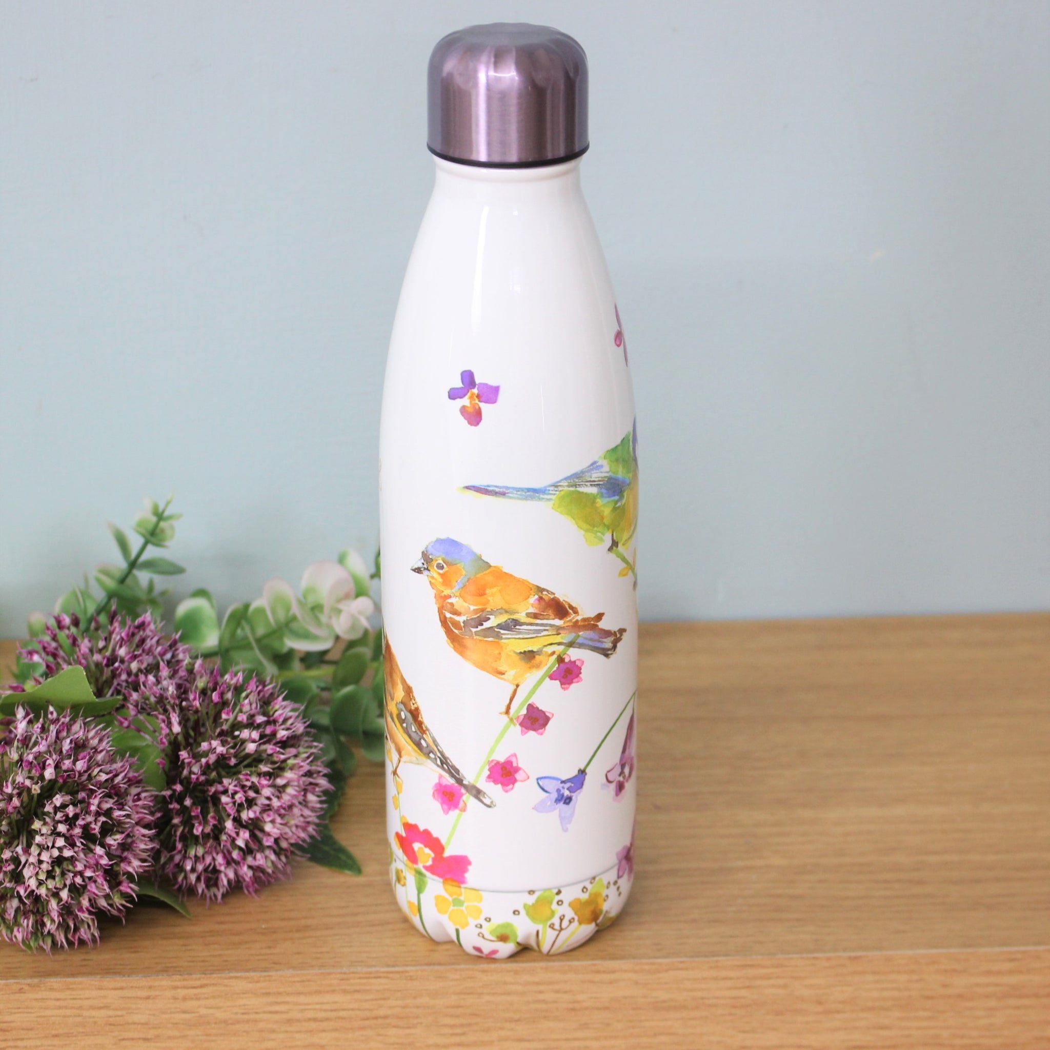 Garden Birds Flower 500ml Travel Drinking Water Bottle