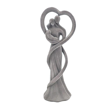 Harmony Grey Velveteen Family Baby Figurine Ornament