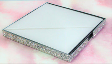Silver Multi Crystals Square Set of 4 Placemats