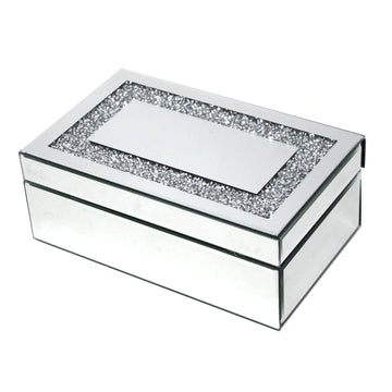 26cm Mirrored Crystal Jewellery Box