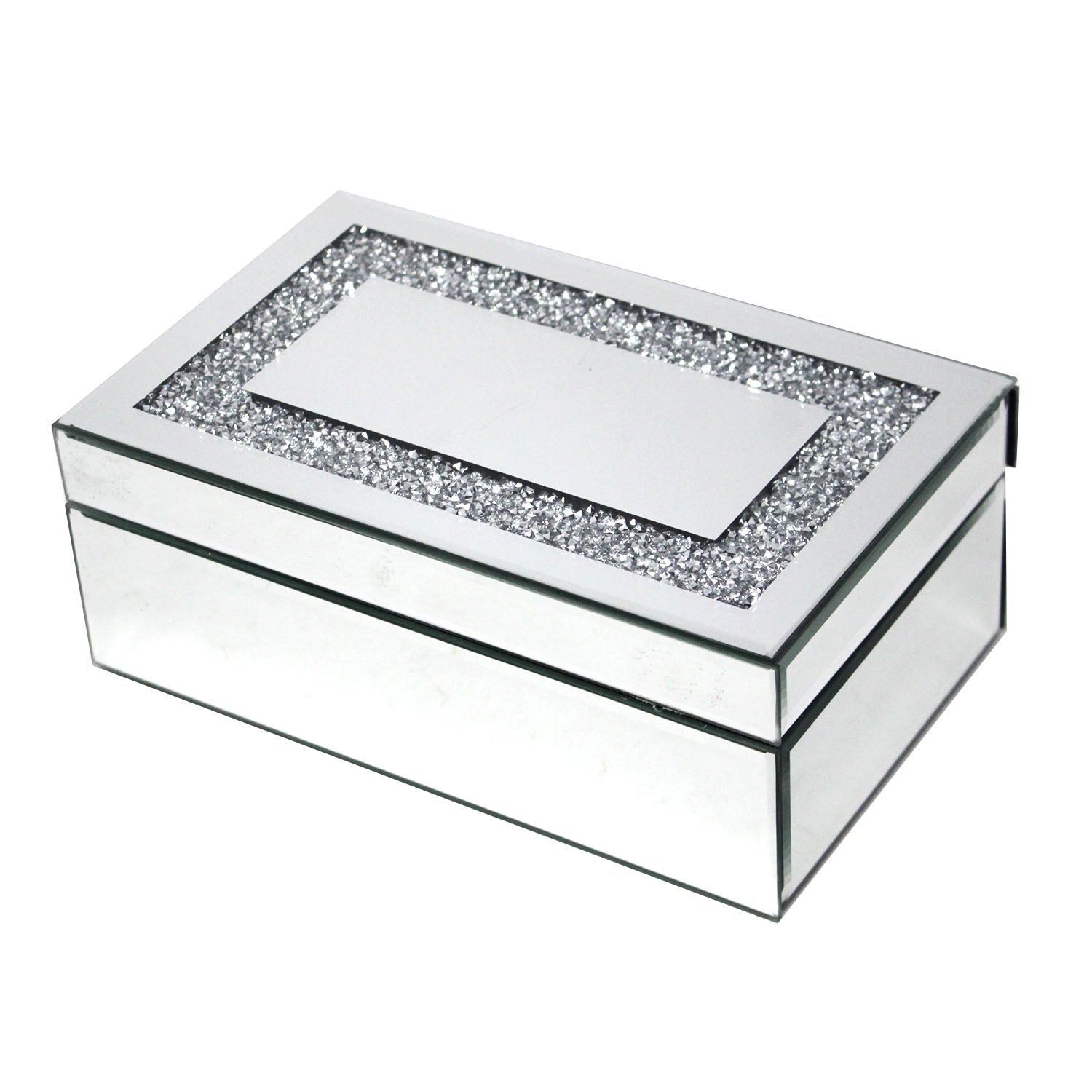 21cm Mirrored Crystal Jewellery Box