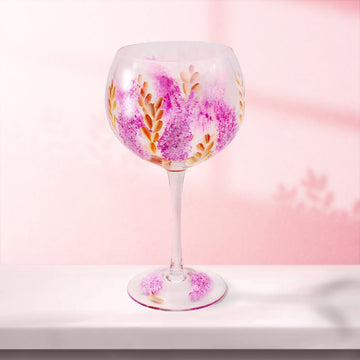 Lynsey Johnstone Hand Painted Cocktail Gin Glass Pampas