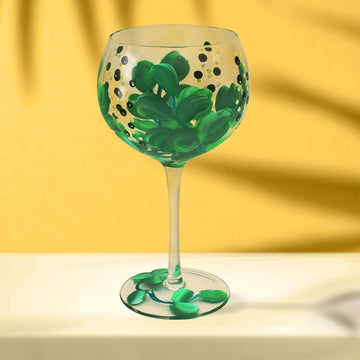 Cocktail Gin Glass Lynsey Johnstone Hand Painted Eucalyptus