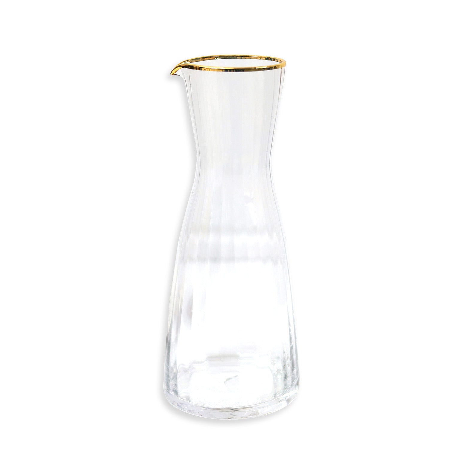 1 Litre Gold Rim Glass Carafe