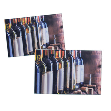 2pcs Tempered Glass Wines Cutting Board