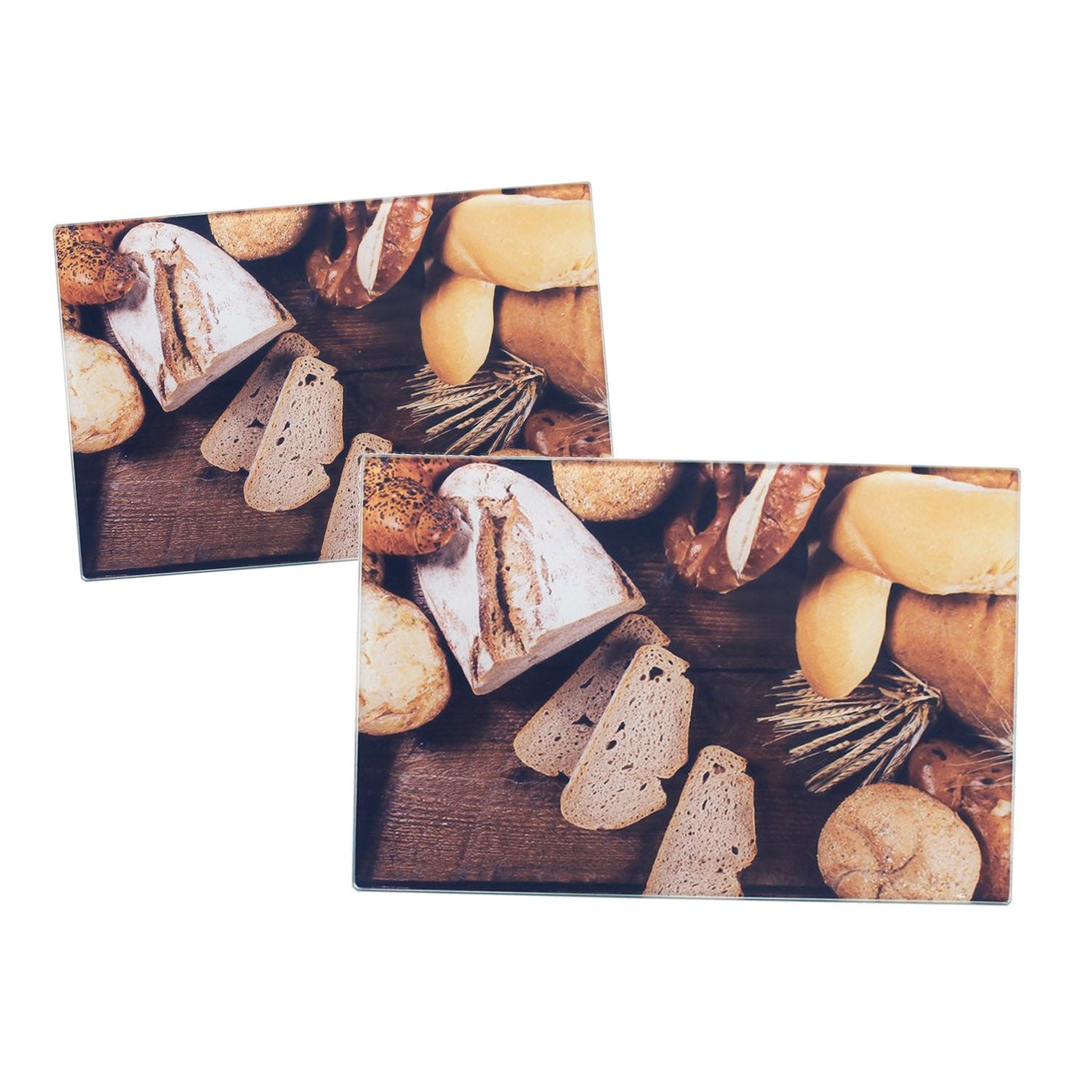 2pcs Tempered Glass Bread Cutting Board