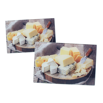 2pcs Tempered Glass Cheese Cutting Board