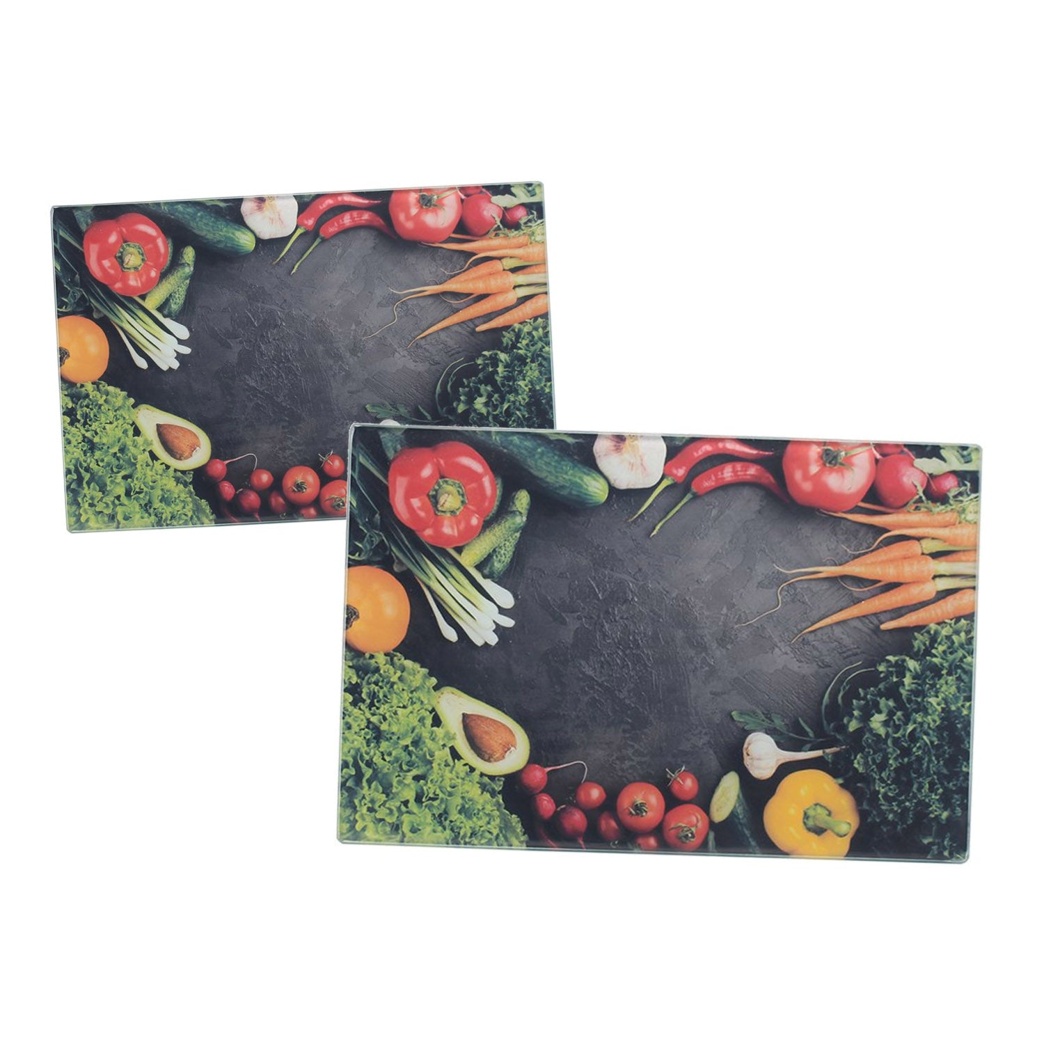 2pcs Tempered Glass Veggies Cutting Board