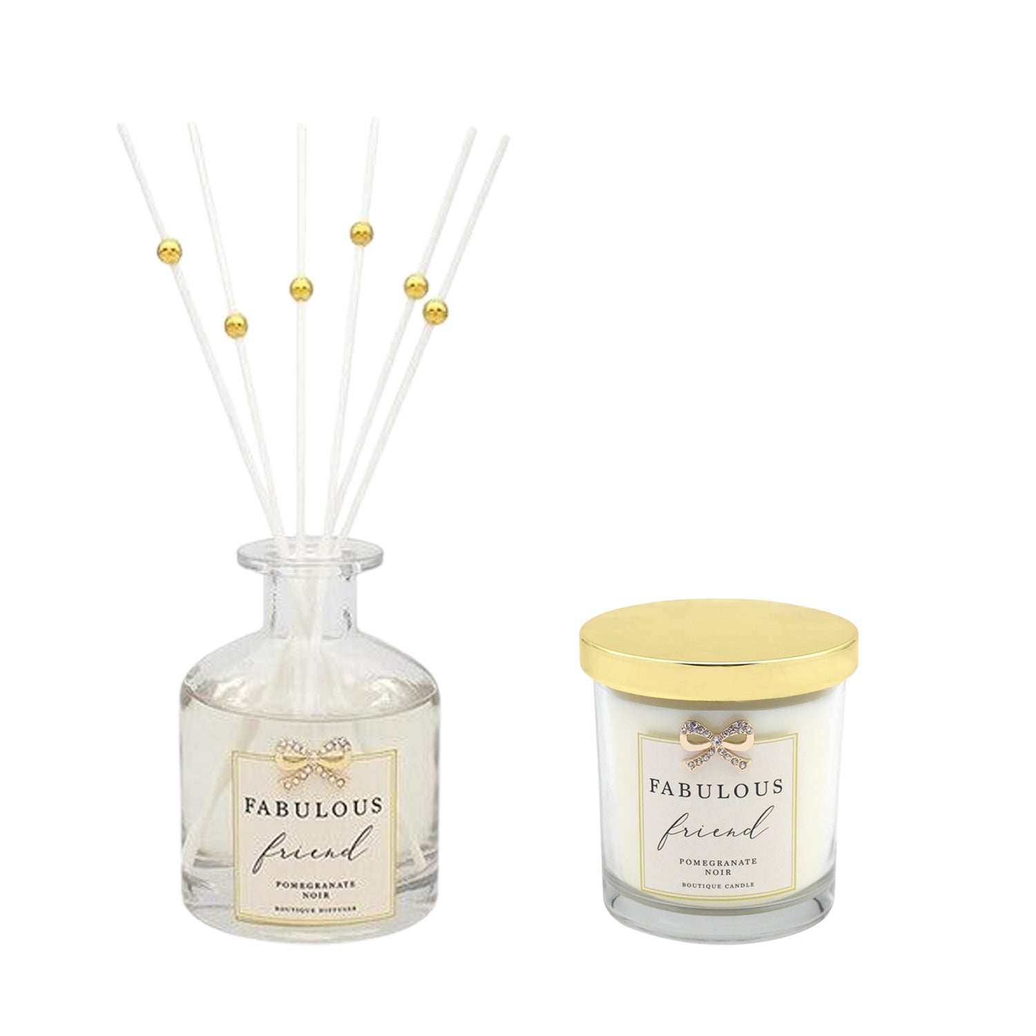 Fab Friend Diffuser & Scented Candle Pomegranate Noir Set